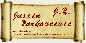 Justin Markovčević vizit kartica
